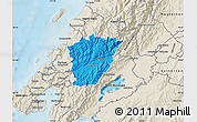 Political Map of Upper Hutt, shaded relief outside