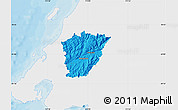 Political Map of Upper Hutt, single color outside