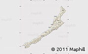 Shaded Relief Map of West Coast, cropped outside