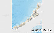 Shaded Relief Map of West Coast, single color outside