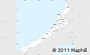 Silver Style Simple Map of West Coast, single color outside