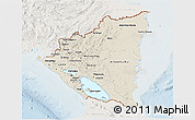 Shaded Relief 3D Map of Nicaragua, lighten
