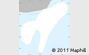 Gray Simple Map of Cabo Gracias a Dios, single color outside