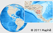 Shaded Relief Location Map of Camoapa
