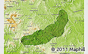 Satellite Map of Camoapa, physical outside