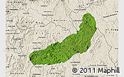 Satellite Map of Camoapa, shaded relief outside