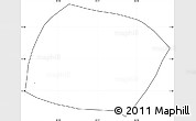 Blank Simple Map of La Paz de Carazo, cropped outside, no labels