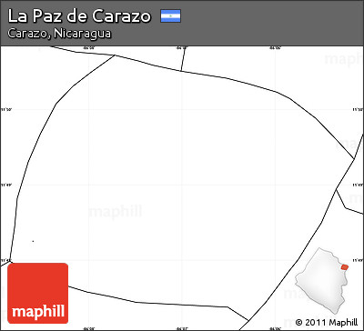 Blank Simple Map of La Paz De Carazo, no labels
