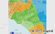 Political Shades 3D Map of Chontales