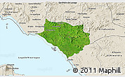 Satellite 3D Map of Acoyapa, shaded relief outside