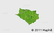 Satellite 3D Map of Acoyapa, single color outside