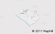 Silver Style 3D Map of Acoyapa, single color outside