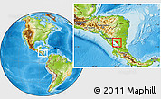 Physical Location Map of Acoyapa, within the entire country