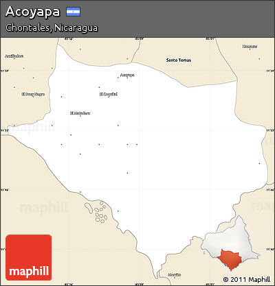 Classic Style Simple Map of Acoyapa