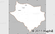 Gray Simple Map of Acoyapa, cropped outside