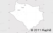 Silver Style Simple Map of Acoyapa, cropped outside