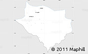 Silver Style Simple Map of Acoyapa, single color outside