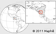 Blank Location Map of Juigalpa, highlighted country