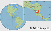 Savanna Style Location Map of Juigalpa