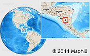 Shaded Relief Location Map of Juigalpa