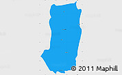 Political Simple Map of Juigalpa, single color outside