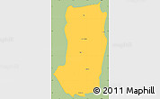 Savanna Style Simple Map of Juigalpa, single color outside