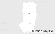 Silver Style Simple Map of Juigalpa, single color outside