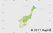 Physical Map of La Libertad, single color outside