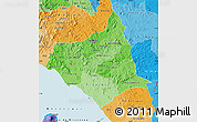 Political Shades Map of Chontales