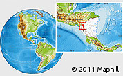 Physical Location Map of Esteli, highlighted country, within the entire country