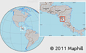 Gray Location Map of Granada