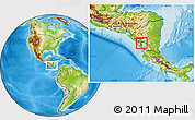 Physical Location Map of Granada