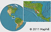 Satellite Location Map of Granada