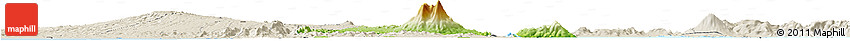 Physical Horizon Map of Granada, shaded relief outside