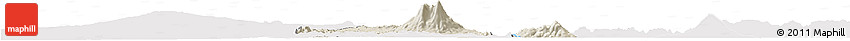 Shaded Relief Horizon Map of Granada, cropped outside