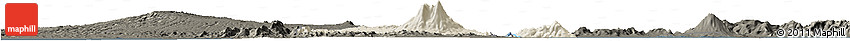 Shaded Relief Horizon Map of Granada, darken
