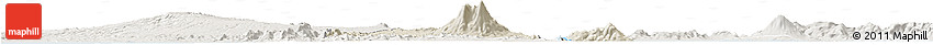 Shaded Relief Horizon Map of Granada, lighten