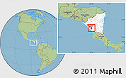 Savanna Style Location Map of Granada, highlighted country