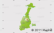 Physical Map of Granada, cropped outside