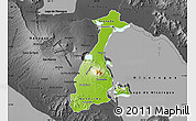 Physical Map of Granada, darken, desaturated