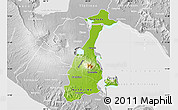 Physical Map of Granada, lighten, desaturated