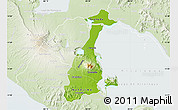 Physical Map of Granada, lighten