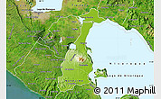 Physical Map of Granada, satellite outside