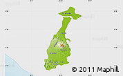 Physical Map of Granada, single color outside