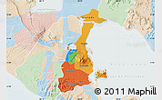 Political Map of Granada, lighten