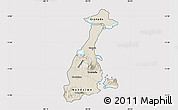 Shaded Relief Map of Granada, cropped outside