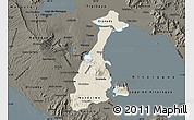 Shaded Relief Map of Granada, darken