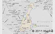 Shaded Relief Map of Granada, desaturated