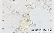 Shaded Relief Map of Granada, lighten, semi-desaturated
