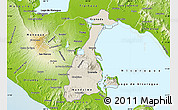 Shaded Relief Map of Granada, physical outside